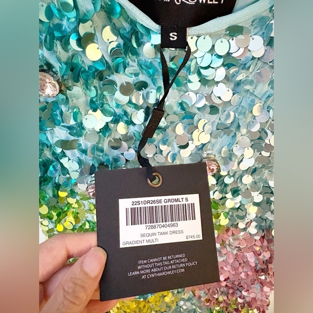 New Cynthia Rowley Prism Sequin Dress - Picture 11 of 11